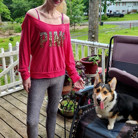 RARE Victorias secret PINK Ombre top with socks and leggings XS - Picture 5 of 10